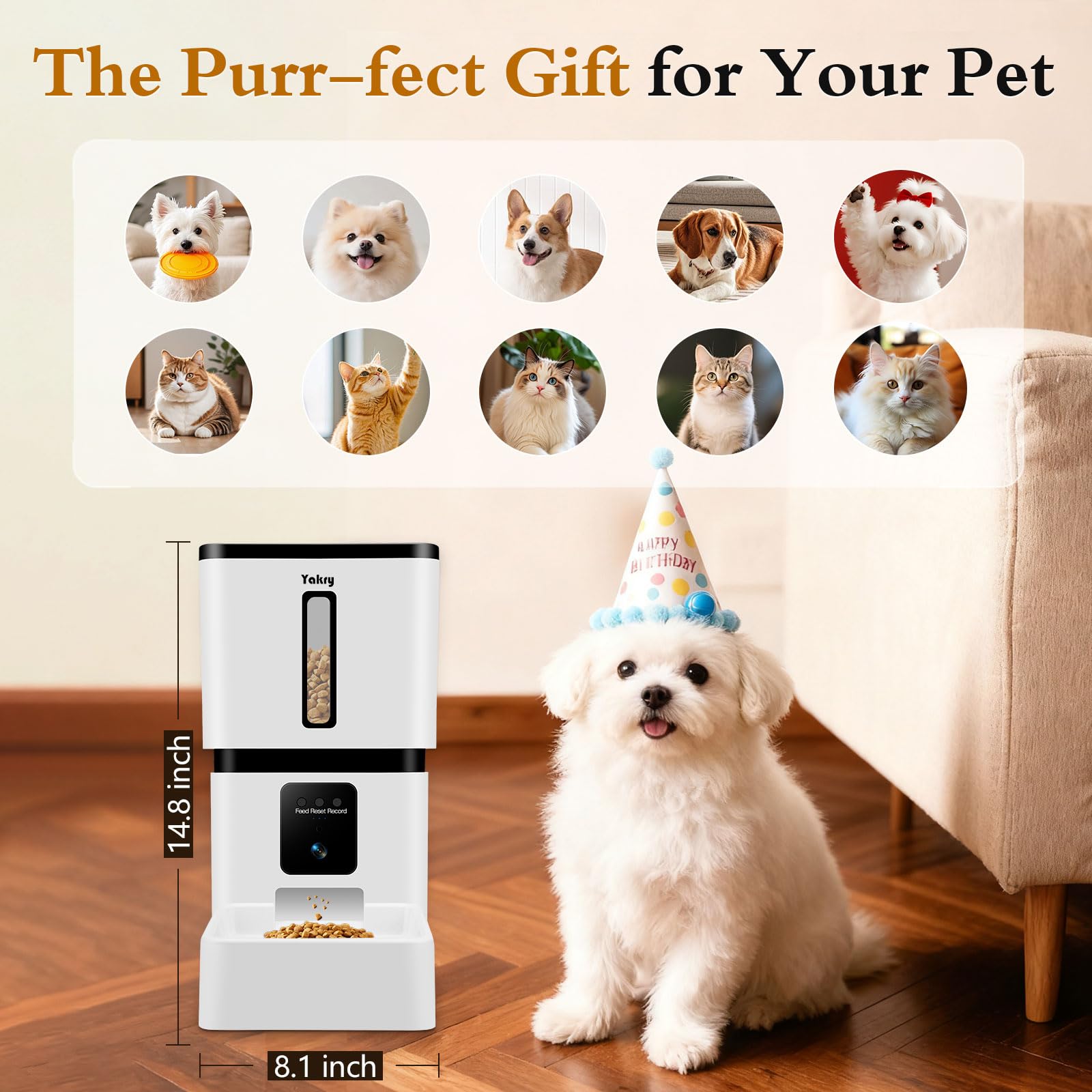 Yakry two-way audio enables remote communication with your pet