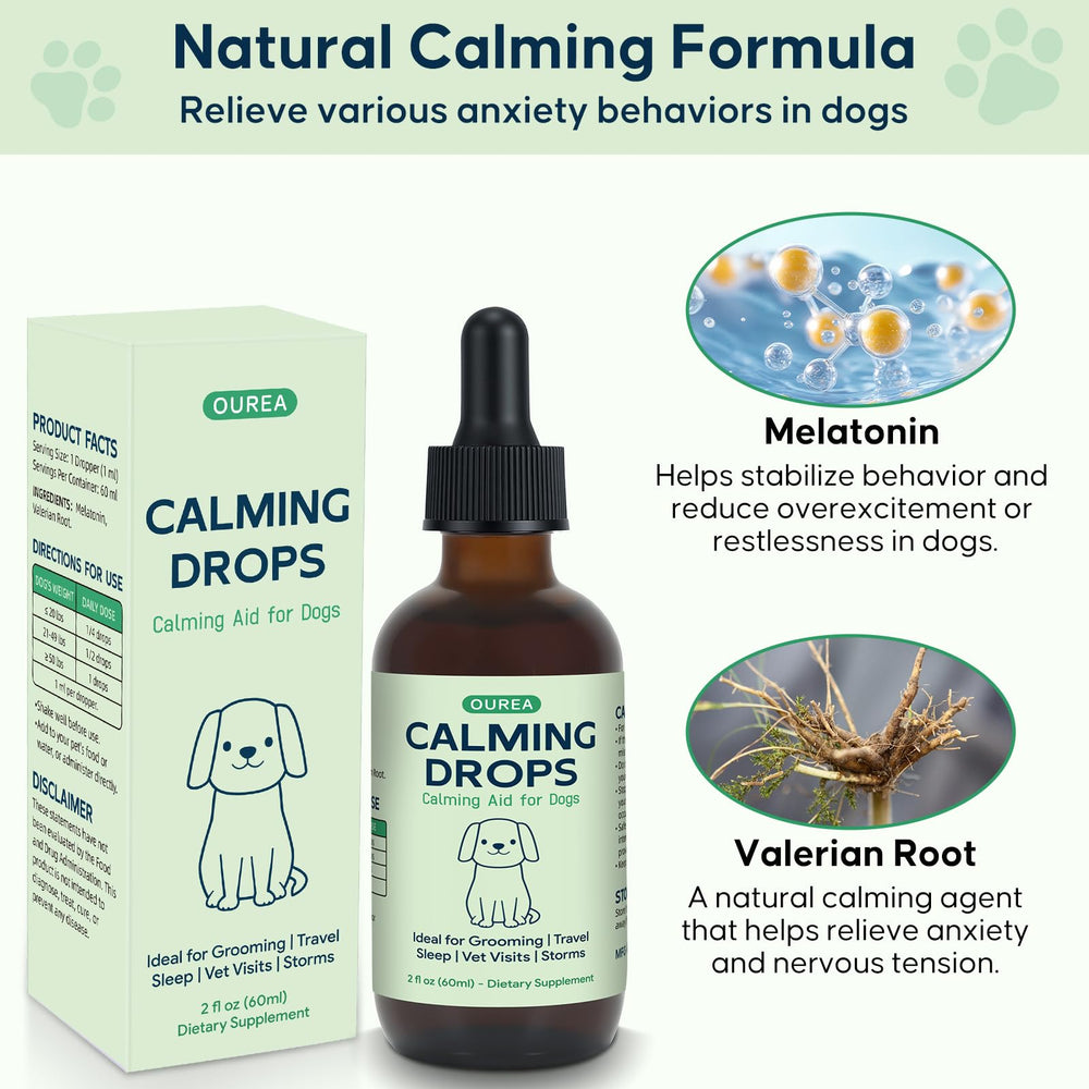 Yakucho Calming Drops for dogs during travel keeps them calm for easy vet visits