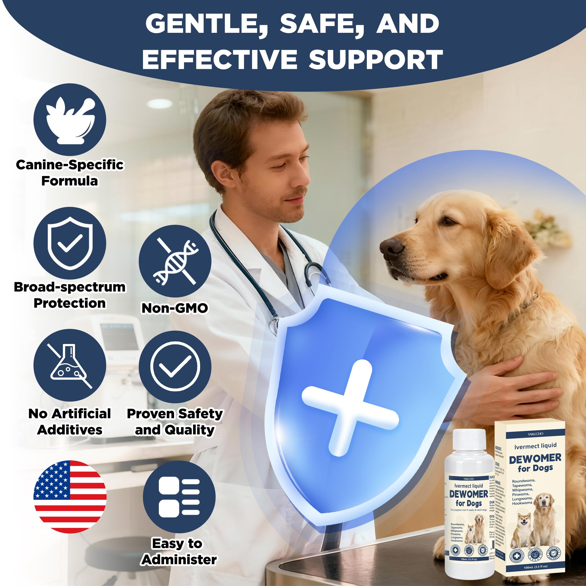 Yakucho Dewomax bottle on kitchen counter illustrating simple, stress-free daily care for dogs.