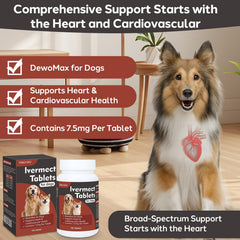 Yakucho lvermect 7-5mg bottle with clear dosing for canine care.