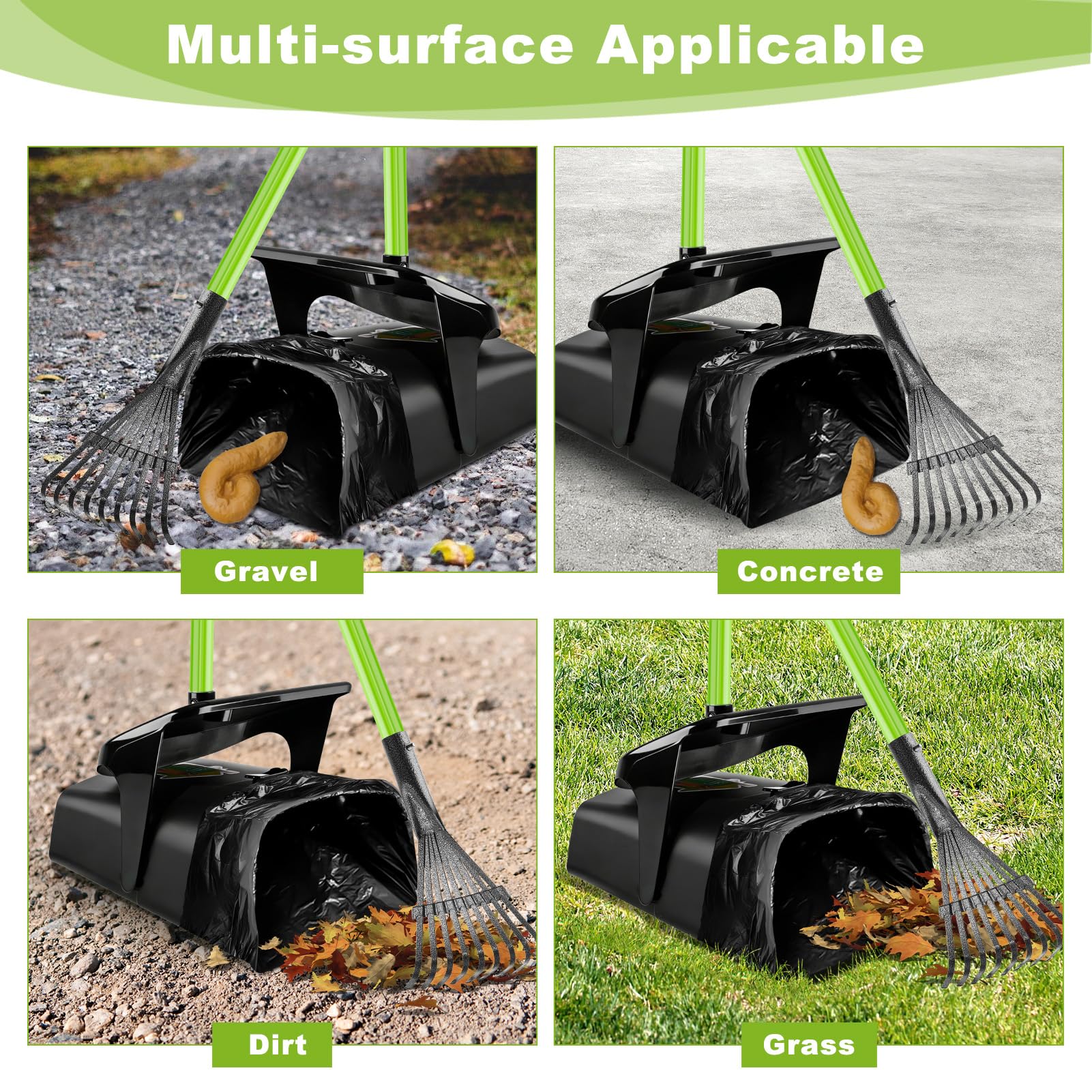 Yalumo pooper scooper includes 50 thick bags for ready cleanup.