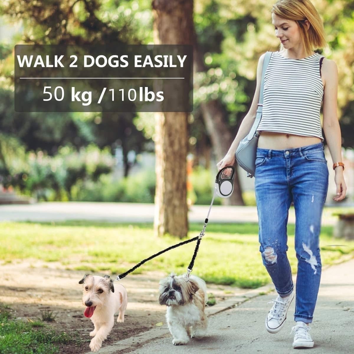 YaLunpc design accommodates up to 110 pounds per dog for large breeds.