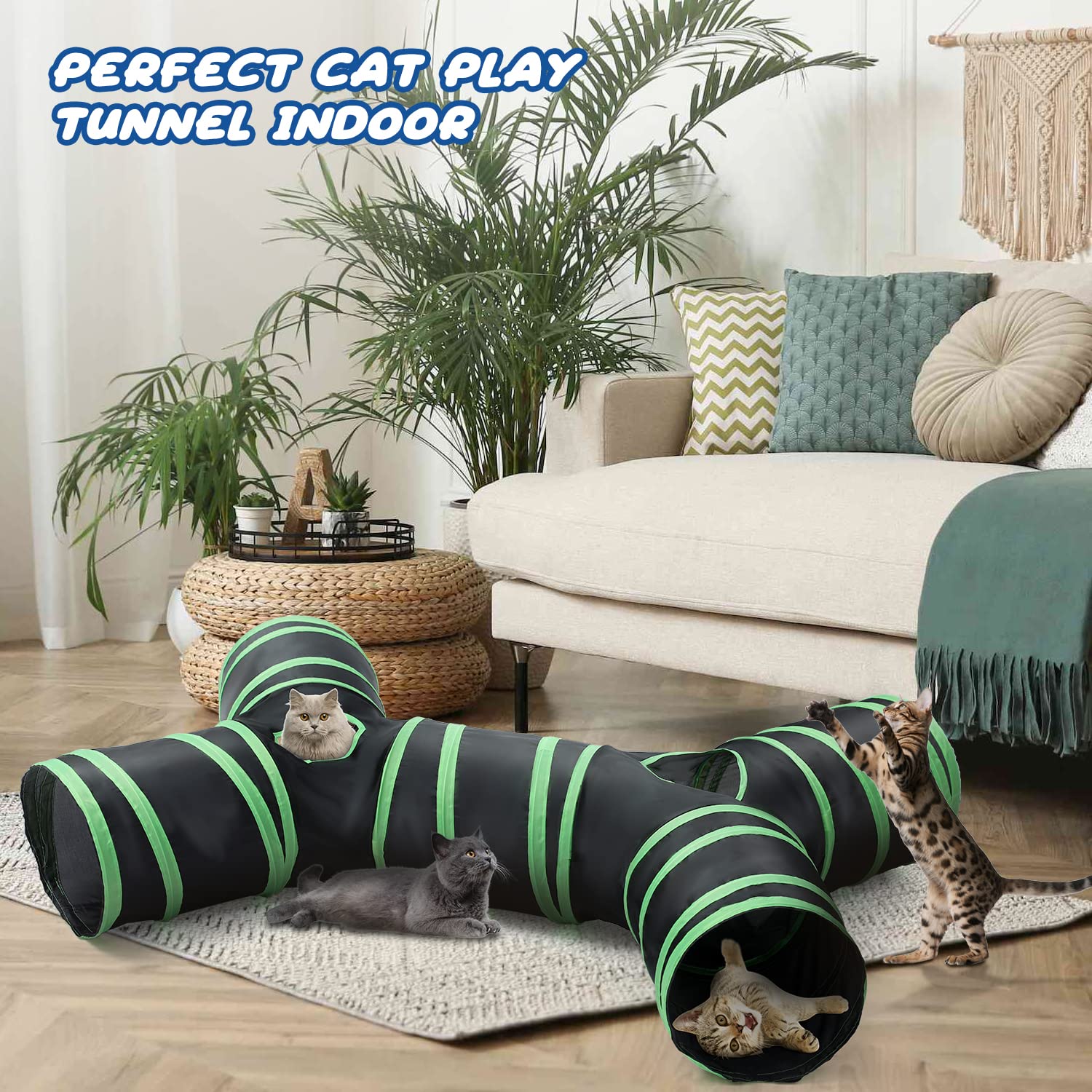YAMI cat tunnel designed for indoor and outdoor use