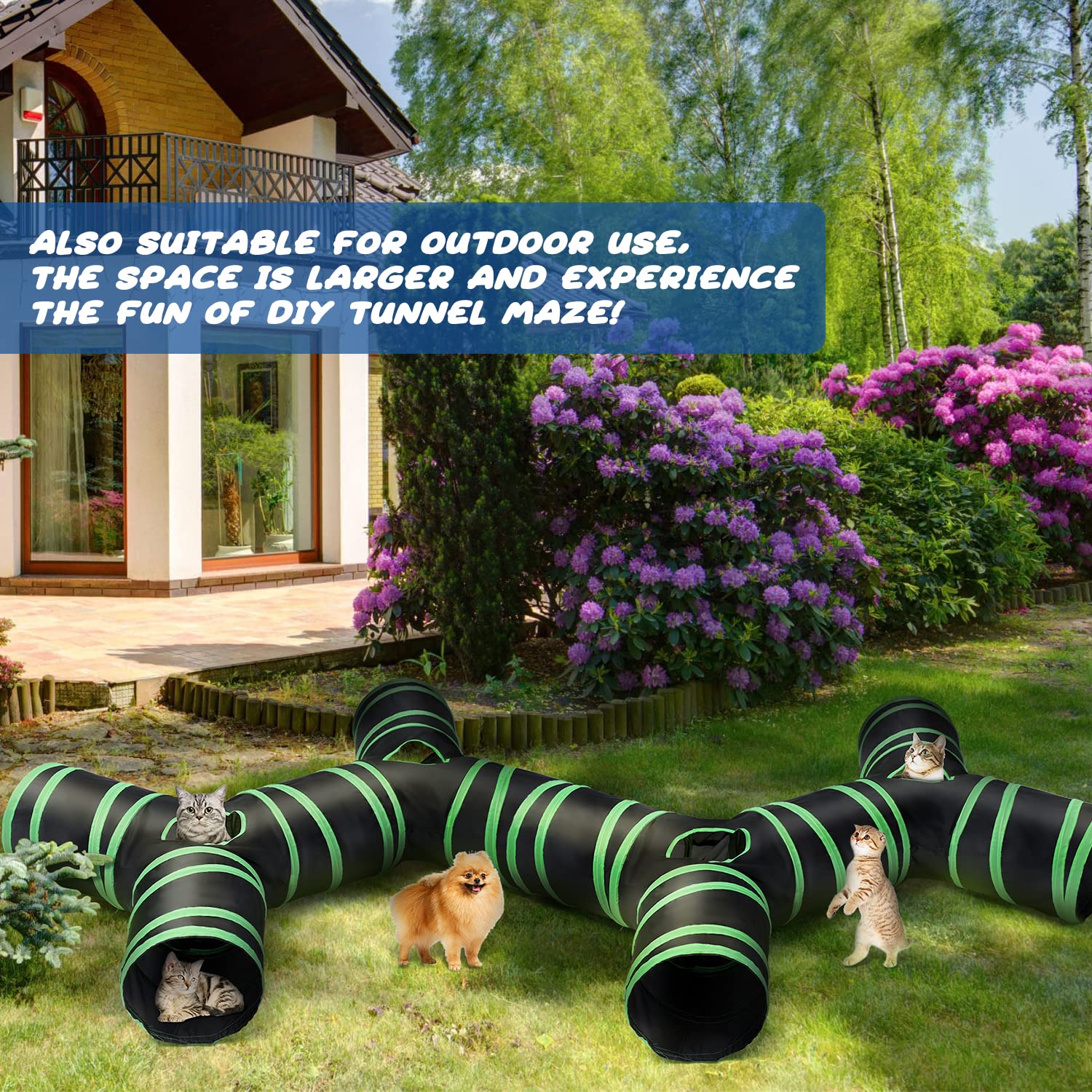 YAMI play tunnel suitable for multiple small pets indoors