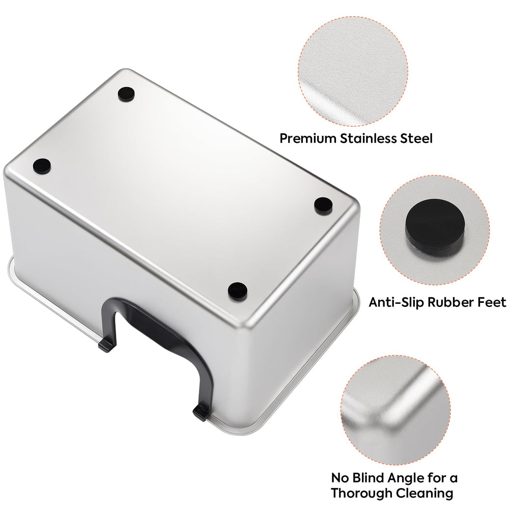 Yangbaga seamless 12-inch high sides minimize leaks and spray.