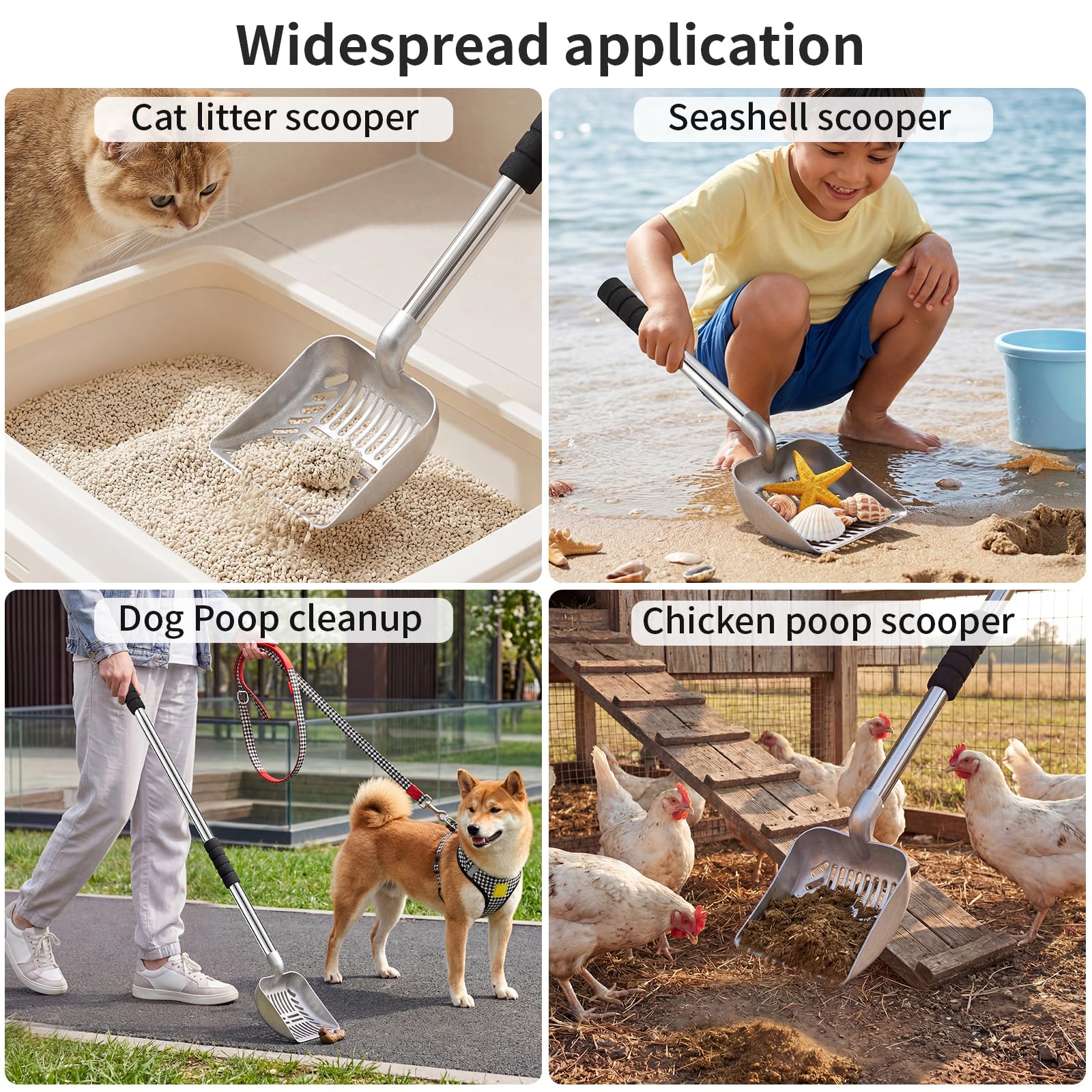 Yangbaga foam-padded grip offers comfortable handling during long scooping sessions.