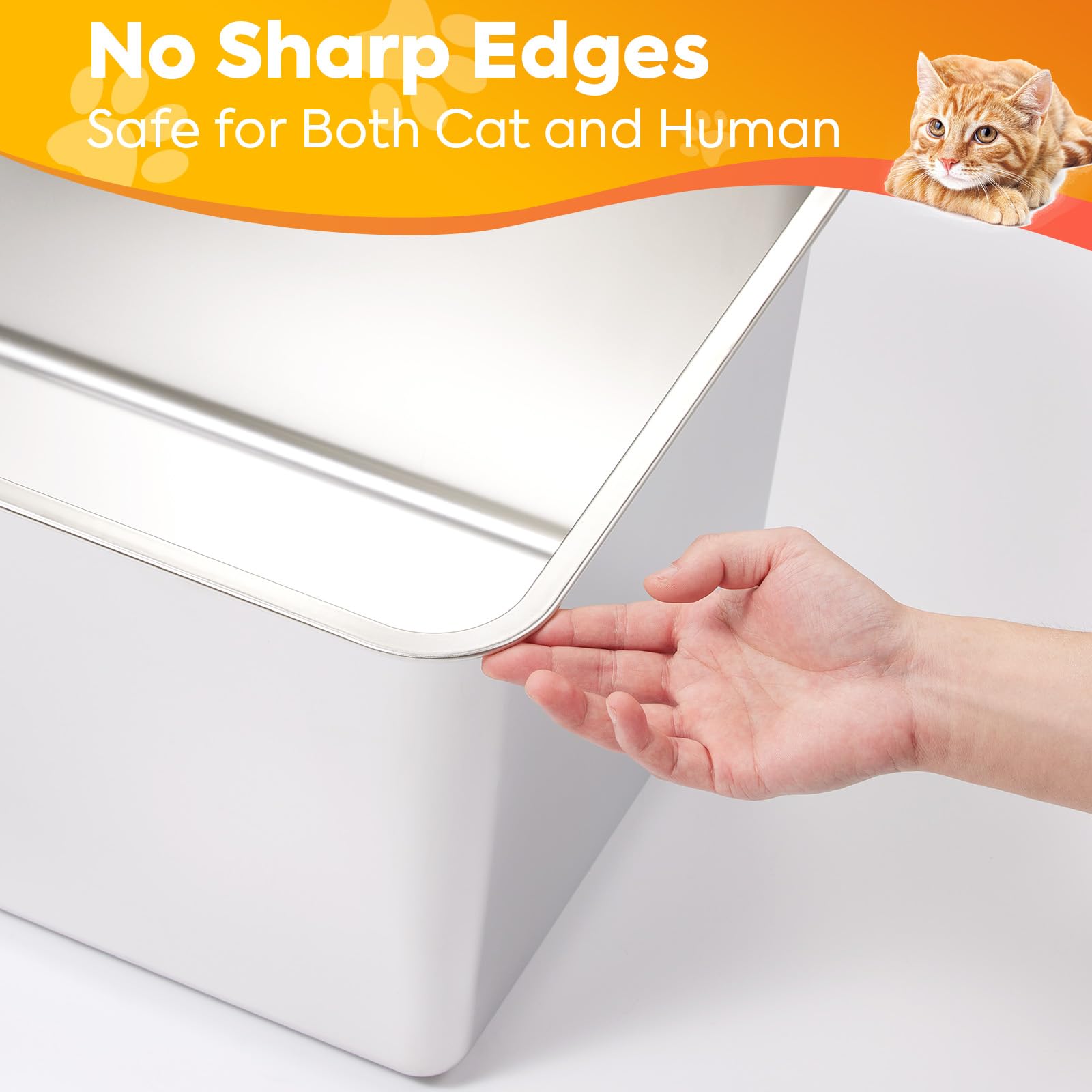 Yangbaga high side litter box keeps urine and litter contained