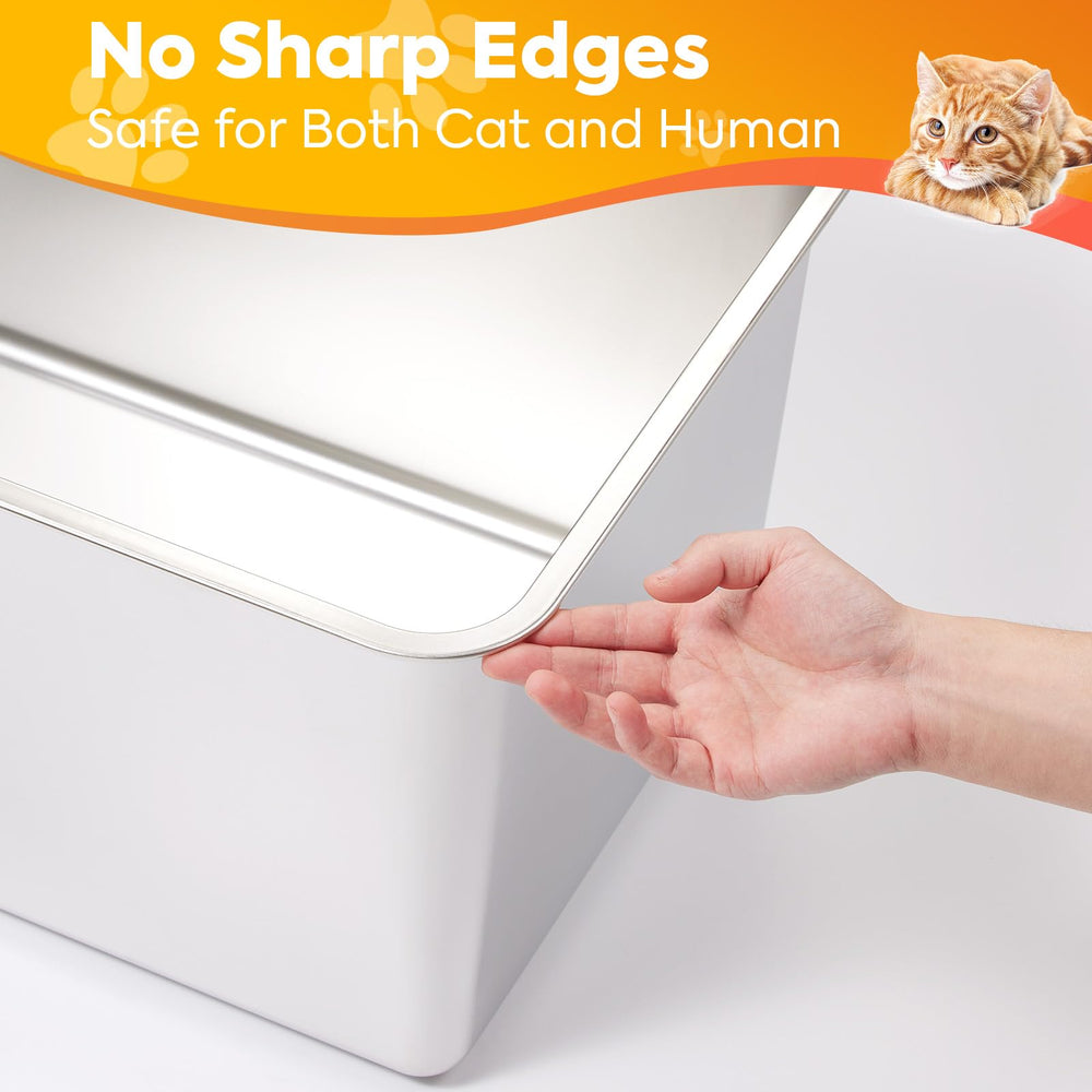 Yangbaga high side litter box keeps urine and litter contained