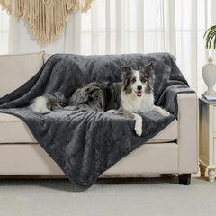 Yaning reversible sherpa and flannel blanket offers cozy warmth for pets and people