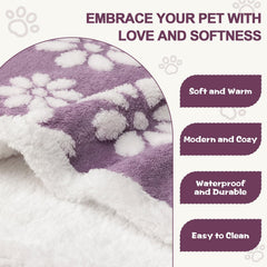 Yaning reversible sherpa and plush blanket for cozy pets.