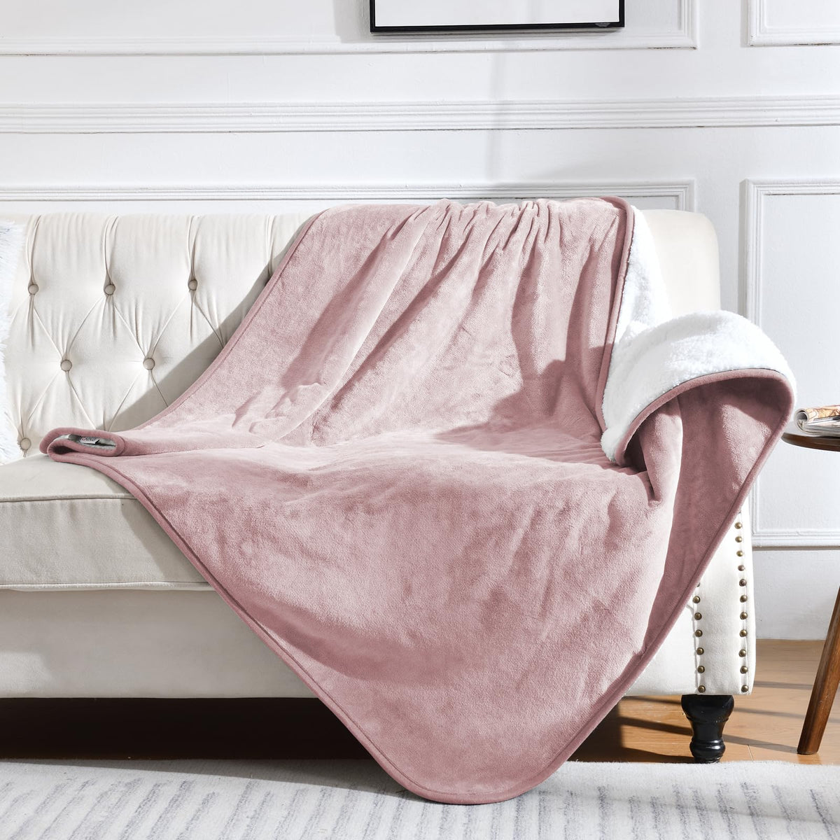 Yaning waterproof blanket on bed and couch protects from spills and fur