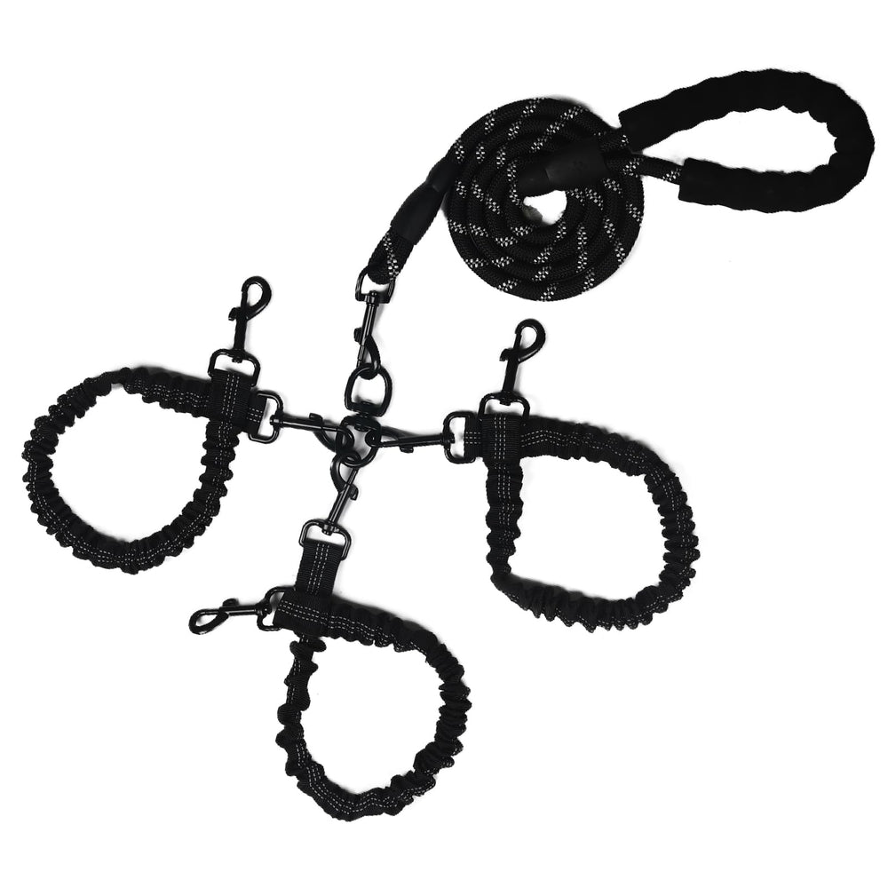 Y-ANNJYA dog double leash with 360-degree swivel for tangle-free walks.