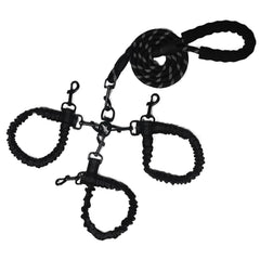 Y-ANNJYA dog double leash with 360-degree swivel for tangle-free walks.