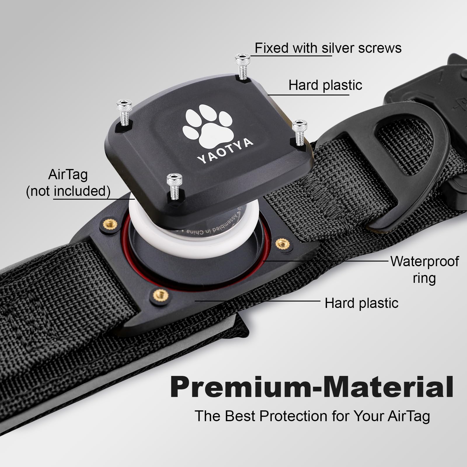 YaoTya nylon 1000D collar provides lasting comfort and durability for everyday wear.