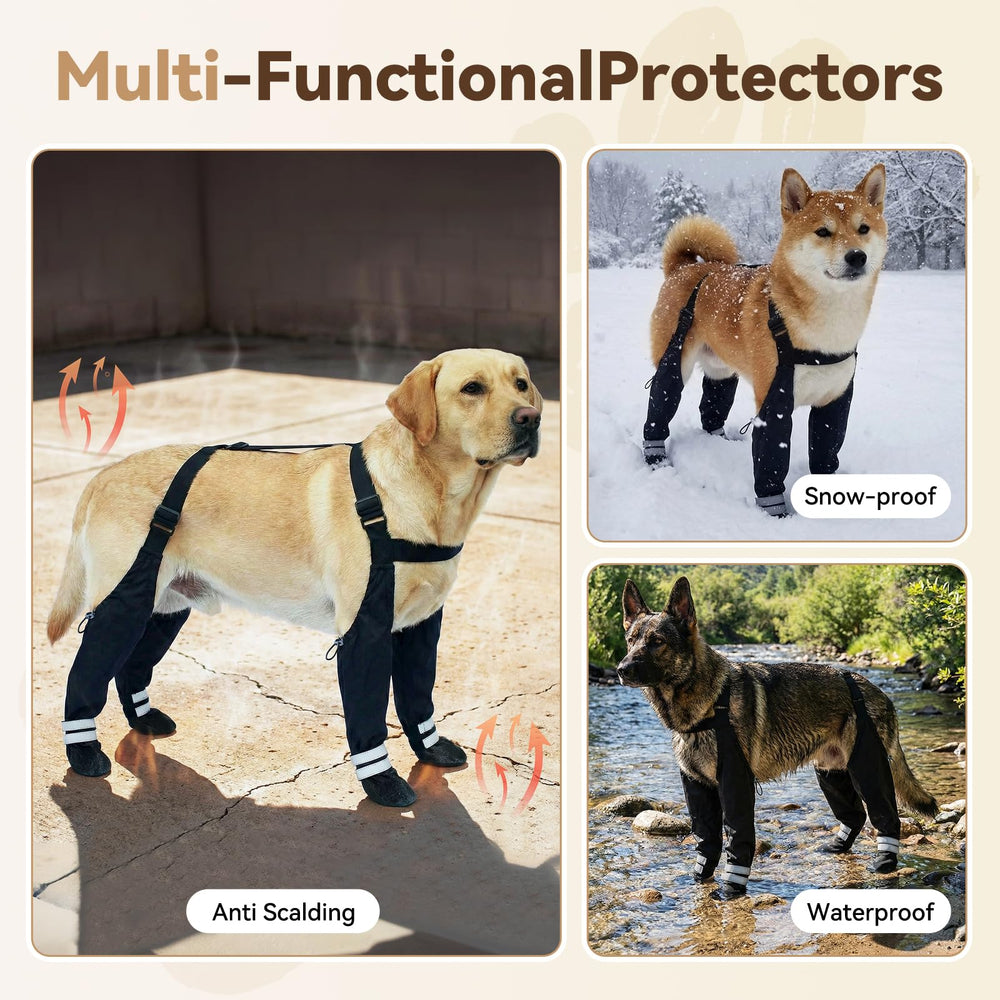 YAQUHO large-dog size boots provide comfortable protection without restricting movement