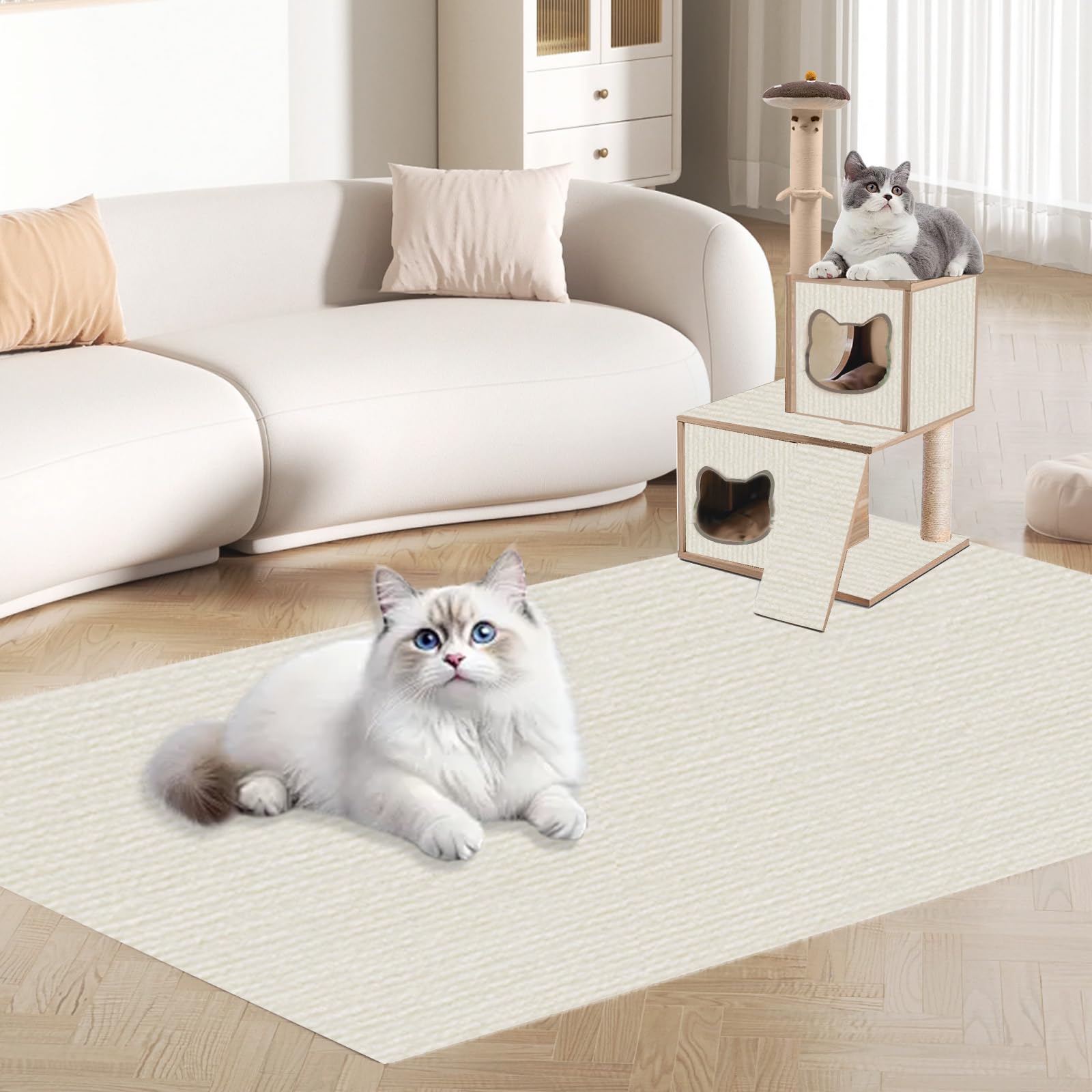 Yaruiguang multipurpose scratch pad suits furniture, cat trees, and walls.