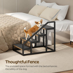 YATINEY dog stairs guardrail and rounded edges protect pets