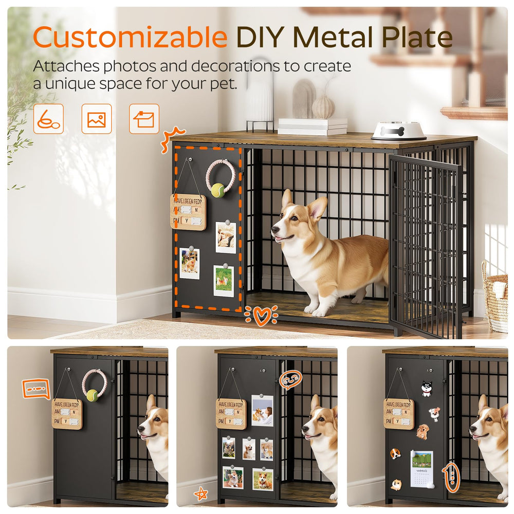 YATINEY heavy duty indoor kennel with sturdy metal frame for durability