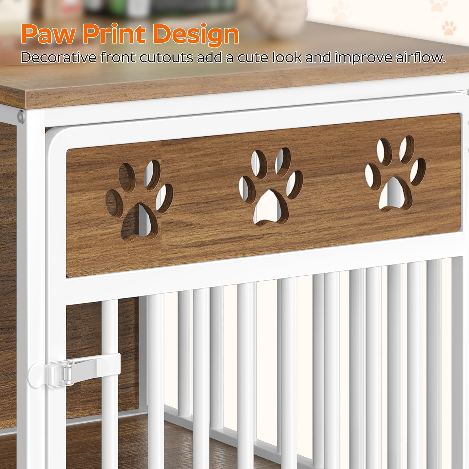 YATINEY paw-print cutouts promote airflow while adding decorative charm