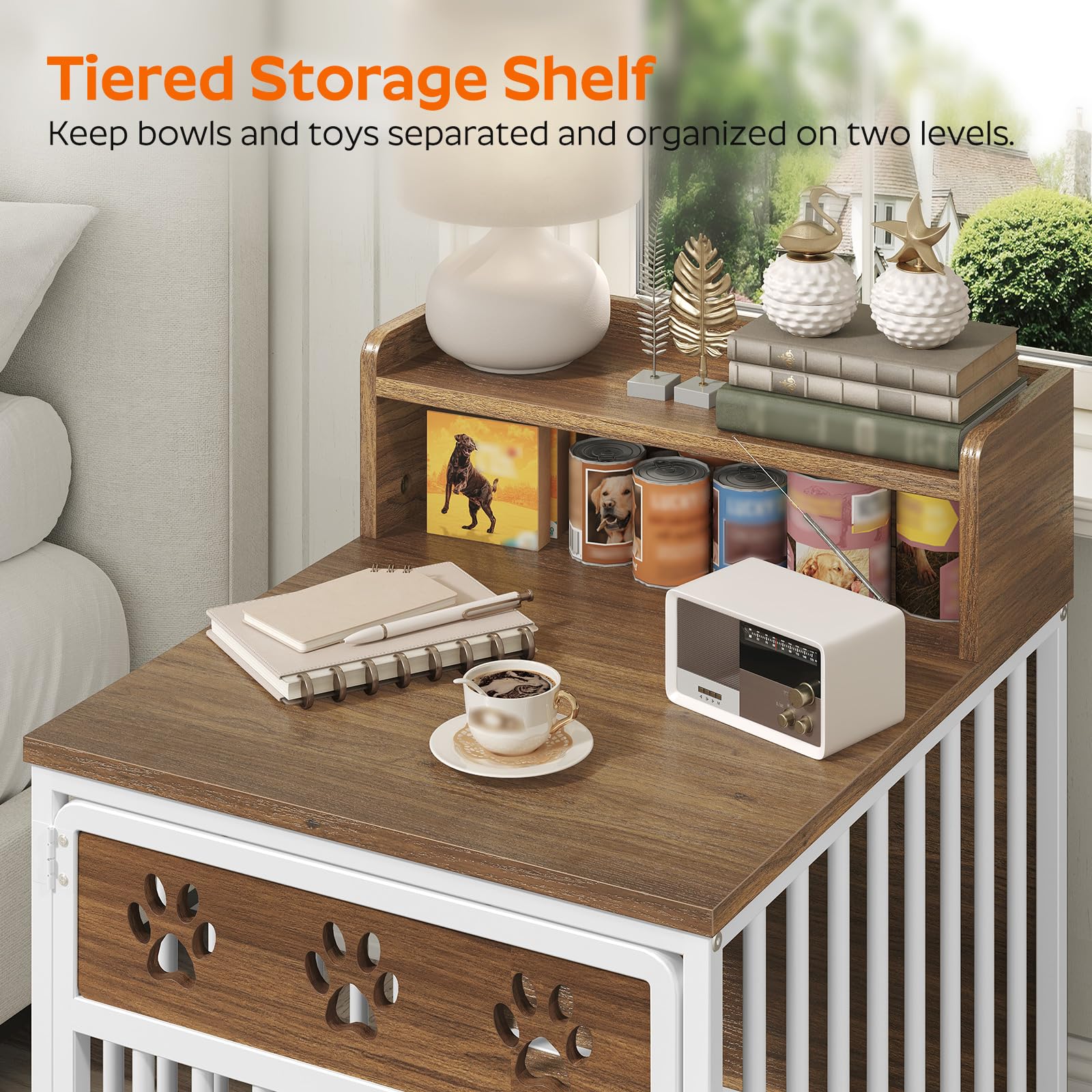 YATINEY wood-look panel closeup highlights sturdy construction and warm finish