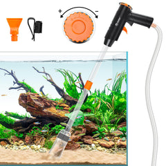 Yaubay 132GPH aquarium cleaner front view shows ergonomic grip.