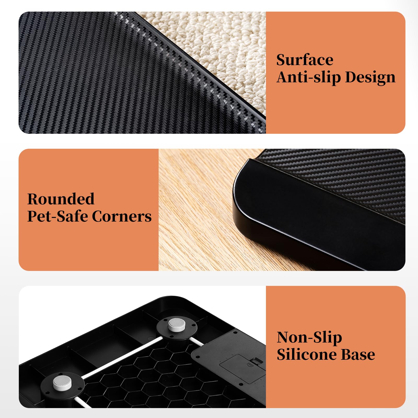 YauYik digital pet scale anti-slip surface helps calm pets during weighing.