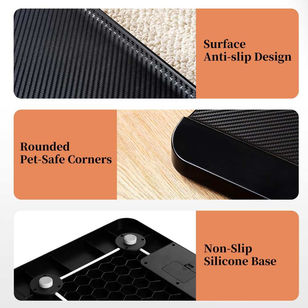YauYik digital pet scale anti-slip surface helps calm pets during weighing.