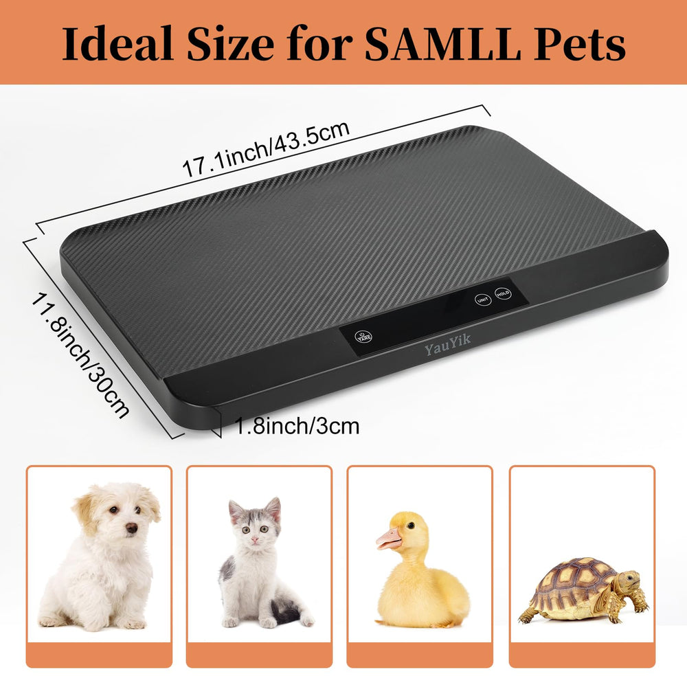 YauYik digital pet scale batteries included for immediate setup.