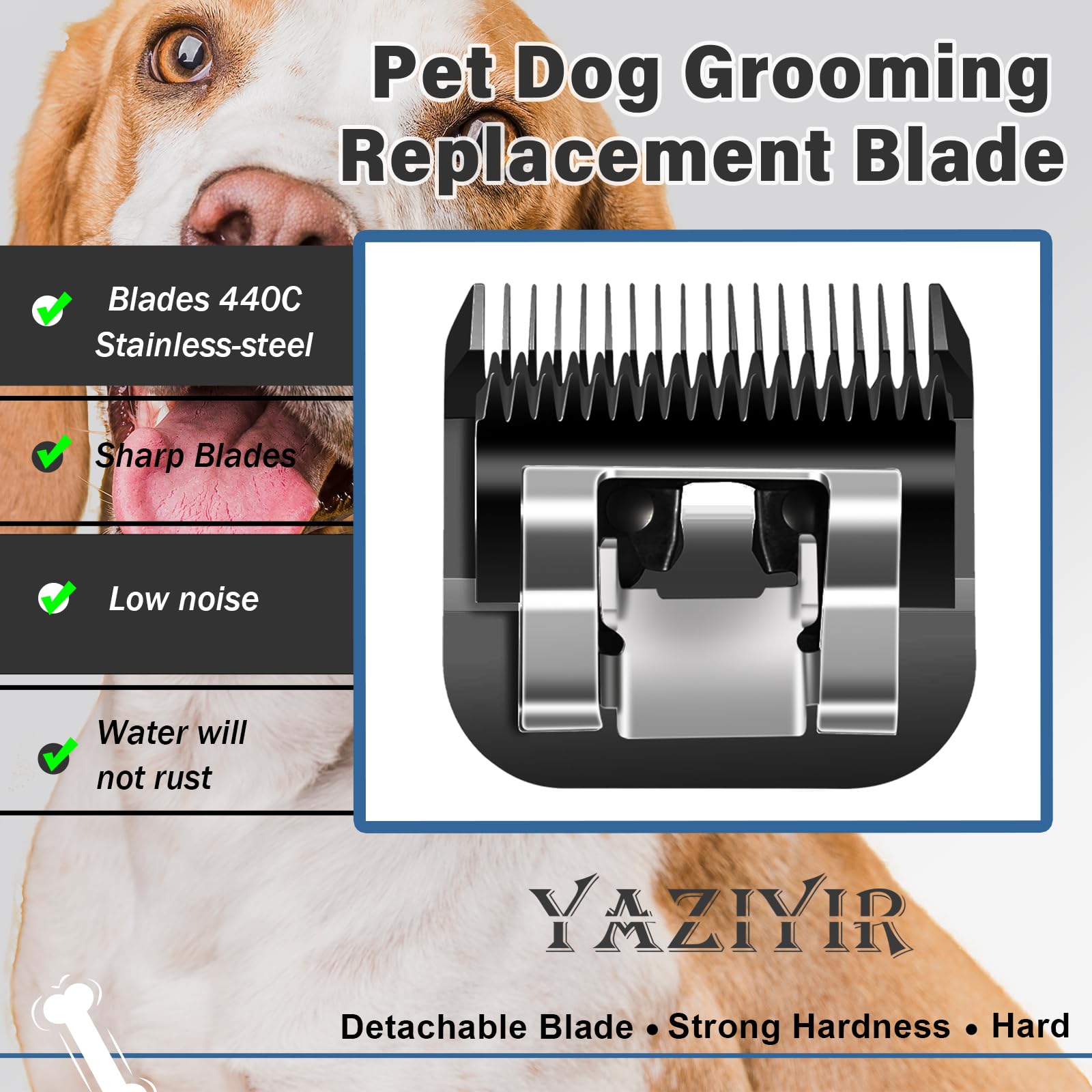 YAZIYIR blade compatibility with Andis A5, Oster, and Wahl KM-10 clippers