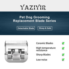 YAZIYIR blade sizes 10/7FC/5FC/4FC for versatile clipper cuts.