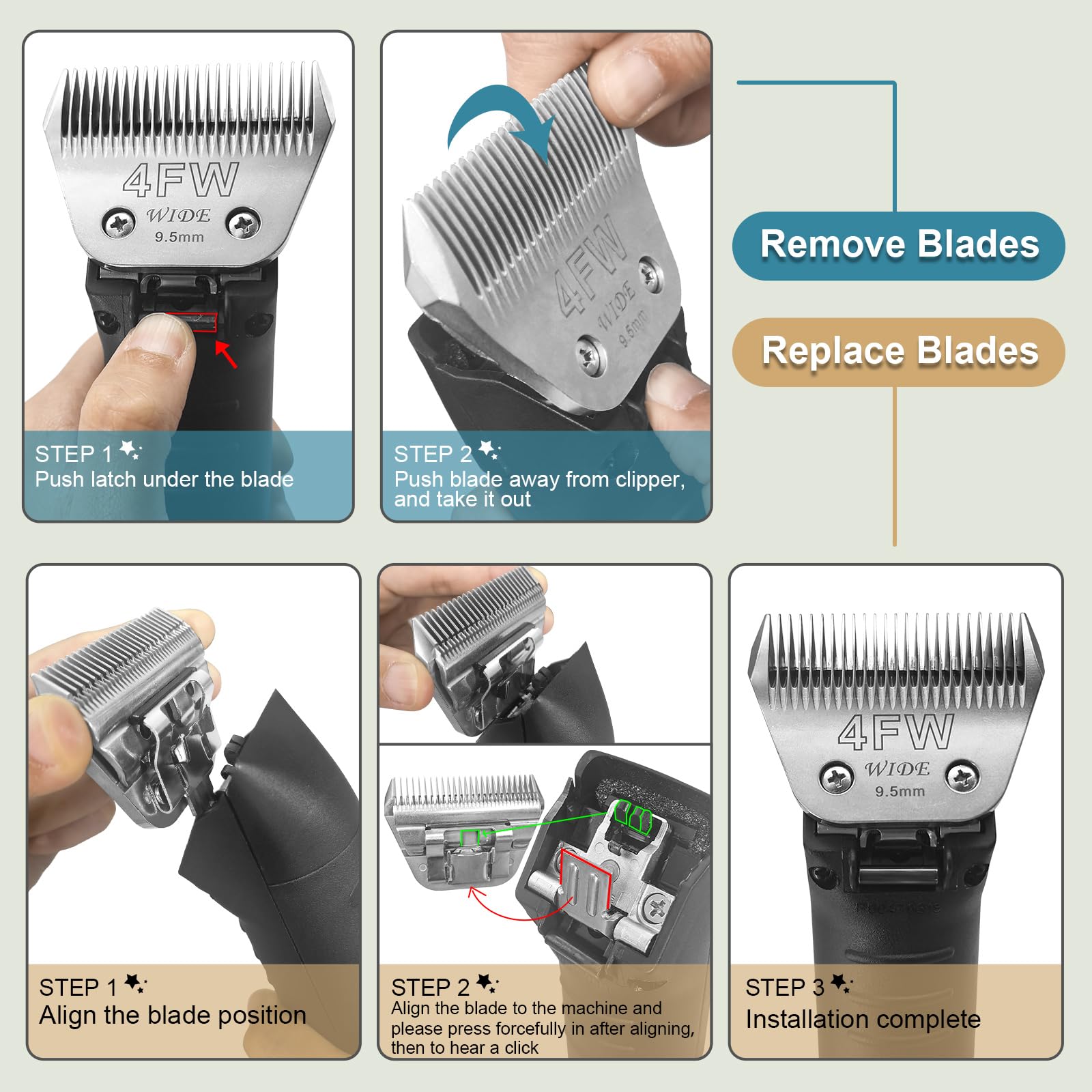 YAZIYIR detachable-blade system enables quick swaps.