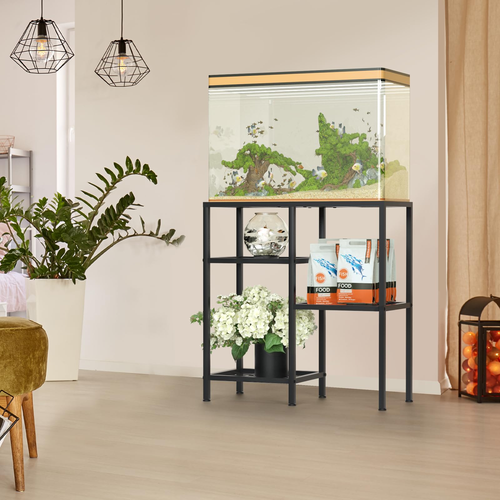 YBING Fish Tank Stand living-room display complements home decor
