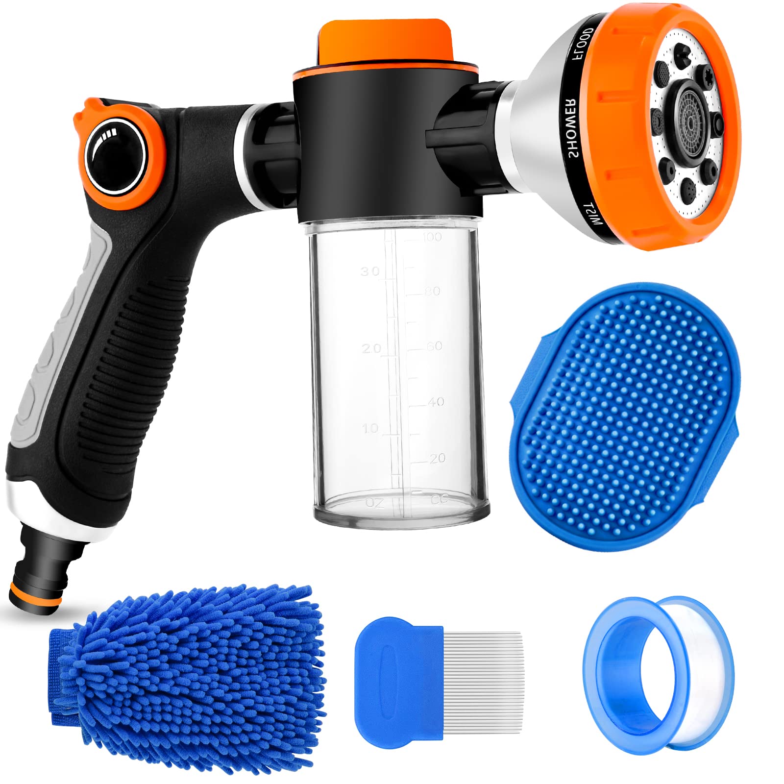 YCCOKJJ upgrade dog washing hose attachment with sturdy foam dispensing for baths.