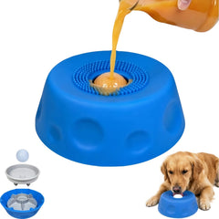 YCD-incerda silicone lick bowl with base-suction keeps floors clean during treat time.