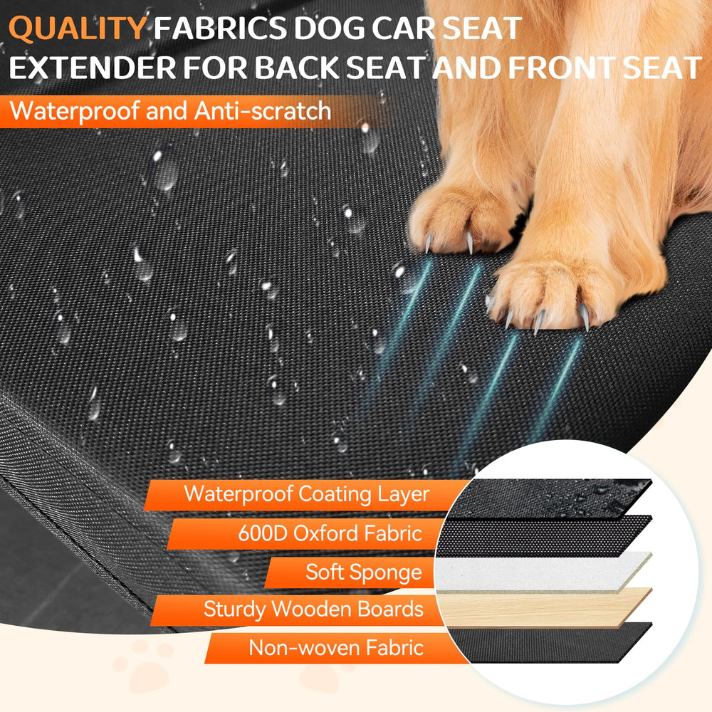 YCooiFo extended dog space provides room for larger breeds during car trips