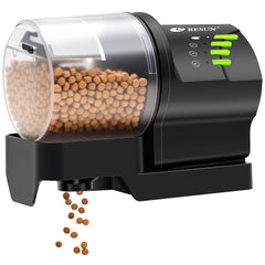 Ycozy AF2020 feeder front view showing timed feeding option