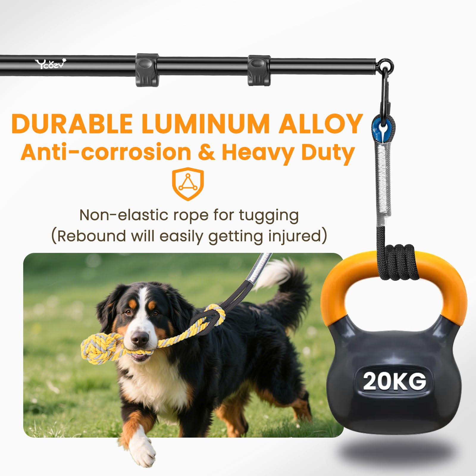 Ycozy Flirt Pole ideal training tool for dogs of all sizes.