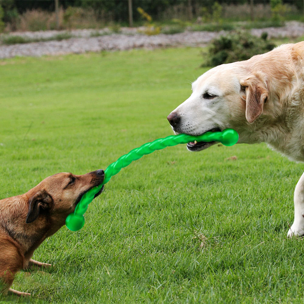 Ycozy knot teether encourages interactive fetch and tug sessions.