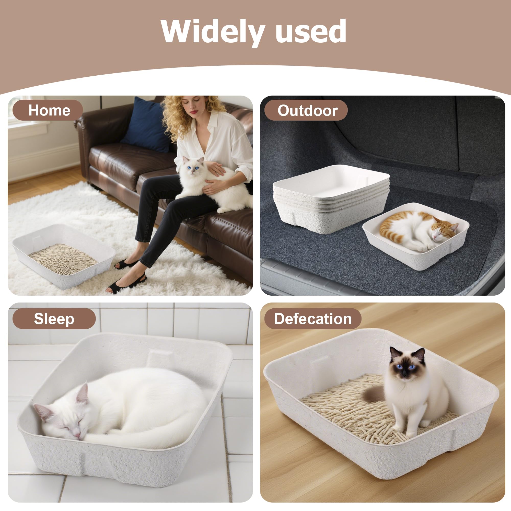 YCSKJK disposable cat litter box, travel use, ideal for trips and temporary setups