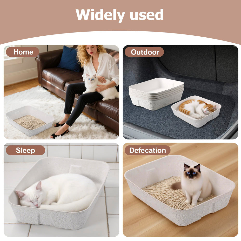 YCSKJK disposable cat litter box, travel use, ideal for trips and temporary setups