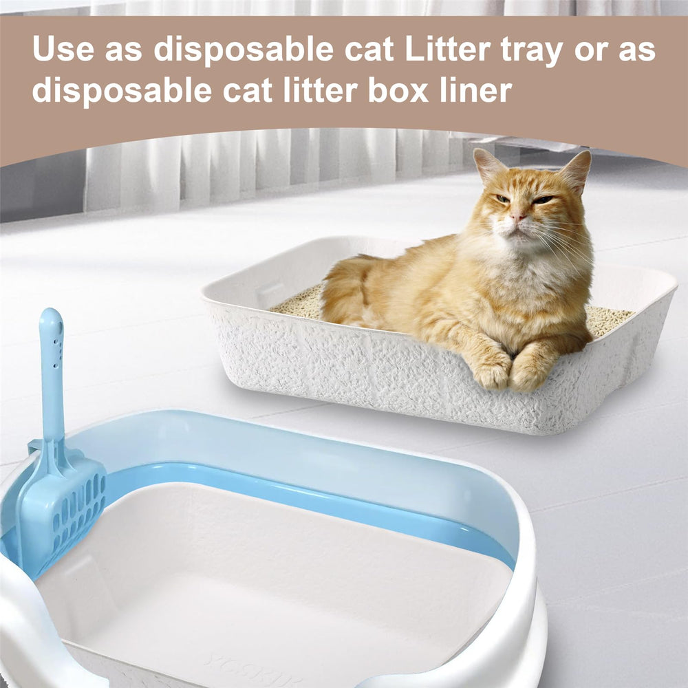 YCSKJK disposable cat litter box, waterproof bottom visible, helps prevent floor staining