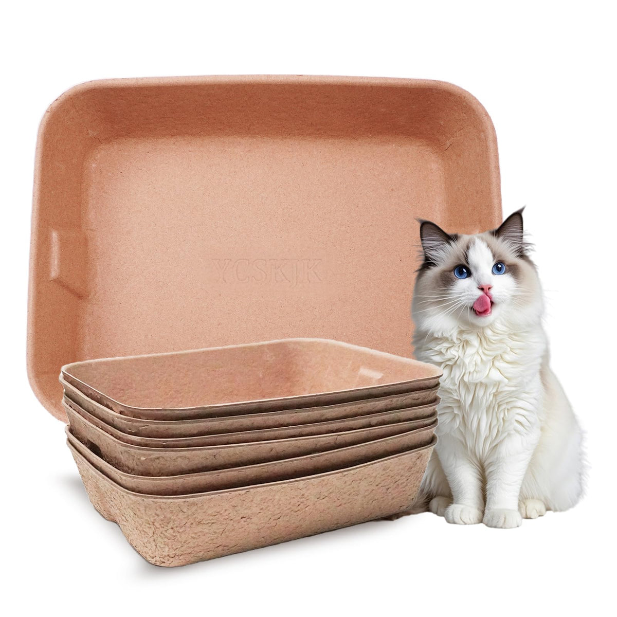 YCSKJK disposable cat litter box sturdy material for durable daily use