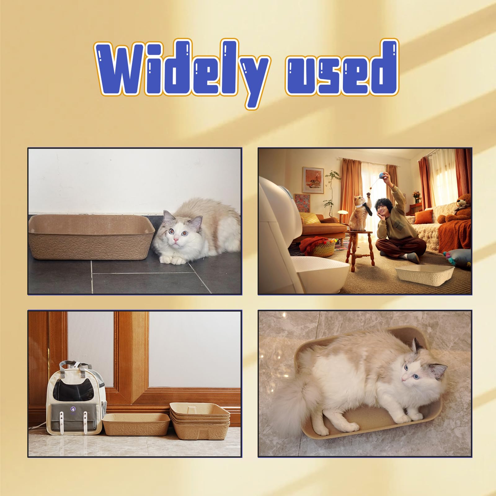 YCSKJK disposable cat litter box versatile as tray or liner