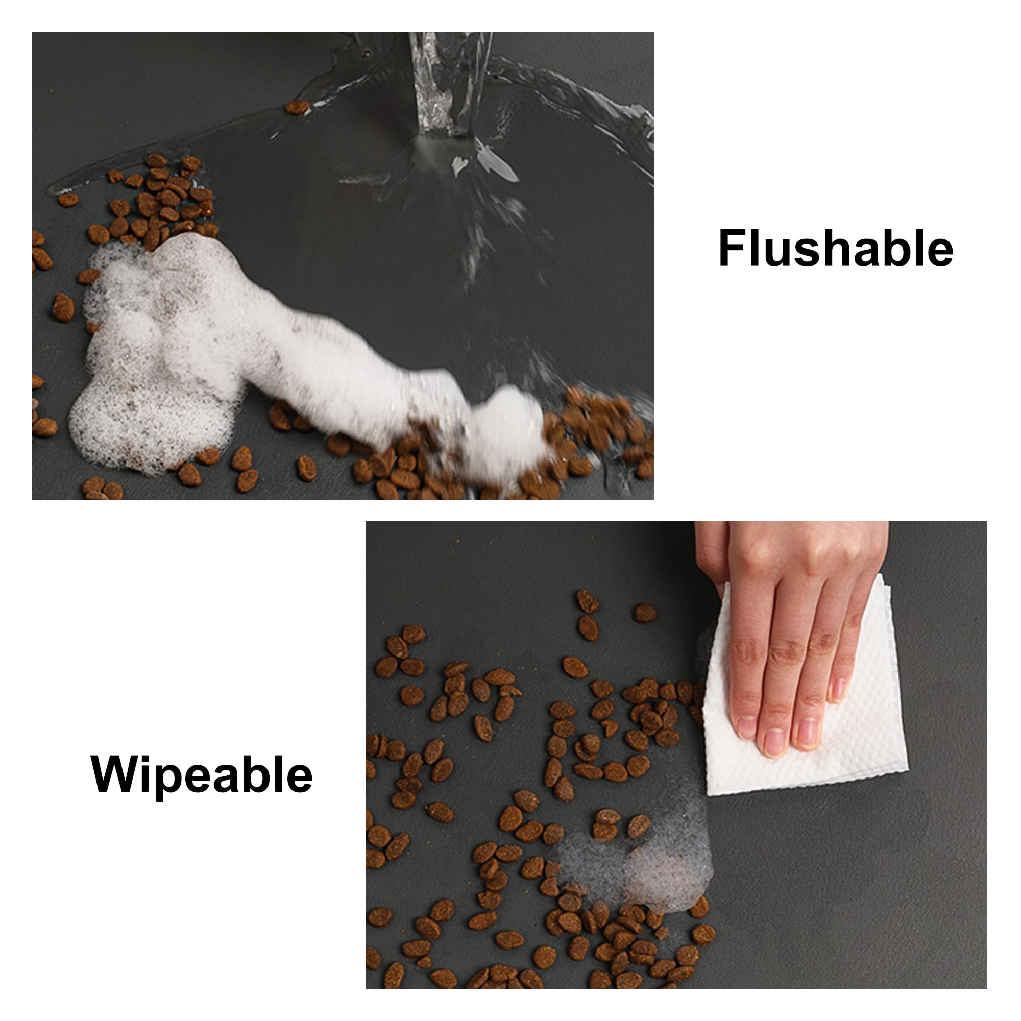 YCT cat food mat soft and durable under daily use with long lifespan.