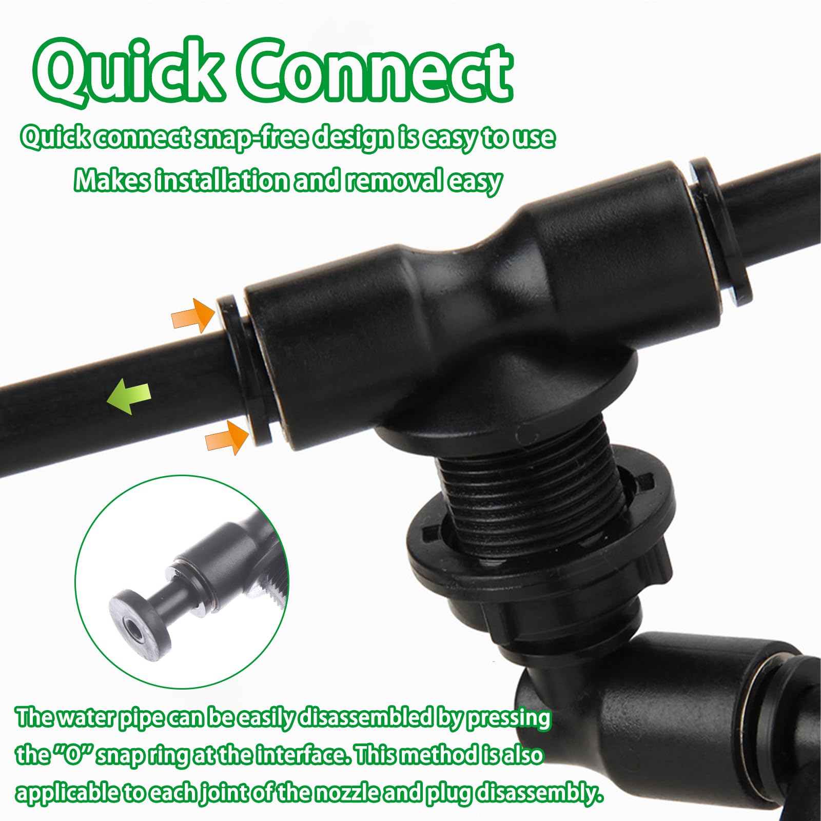 YCXydr adjustable 360-degree mist outlet for secure, flexible enclosure installation.