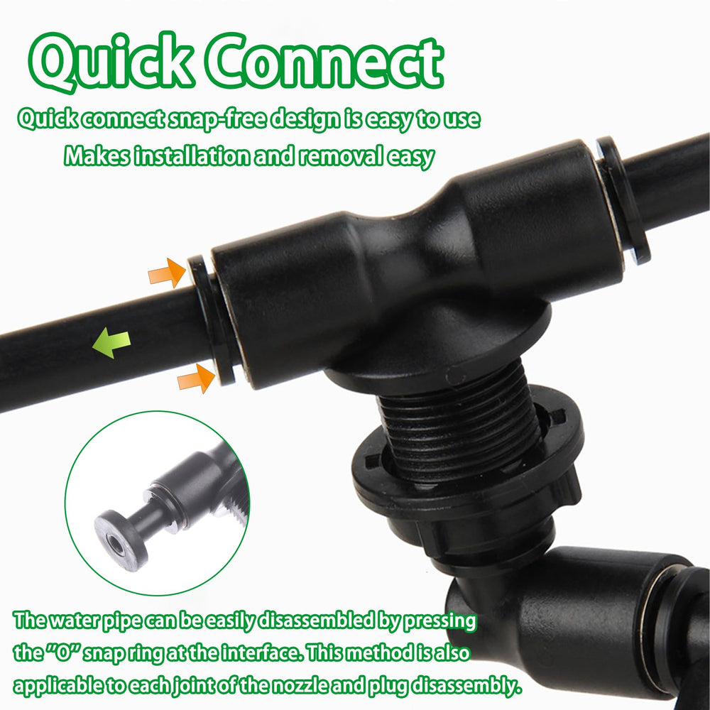 YCXydr adjustable 360-degree mist outlet for secure, flexible enclosure installation.