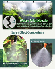 Ycxydr fine mist nozzle 360-degree rotation directs mist precisely where needed.