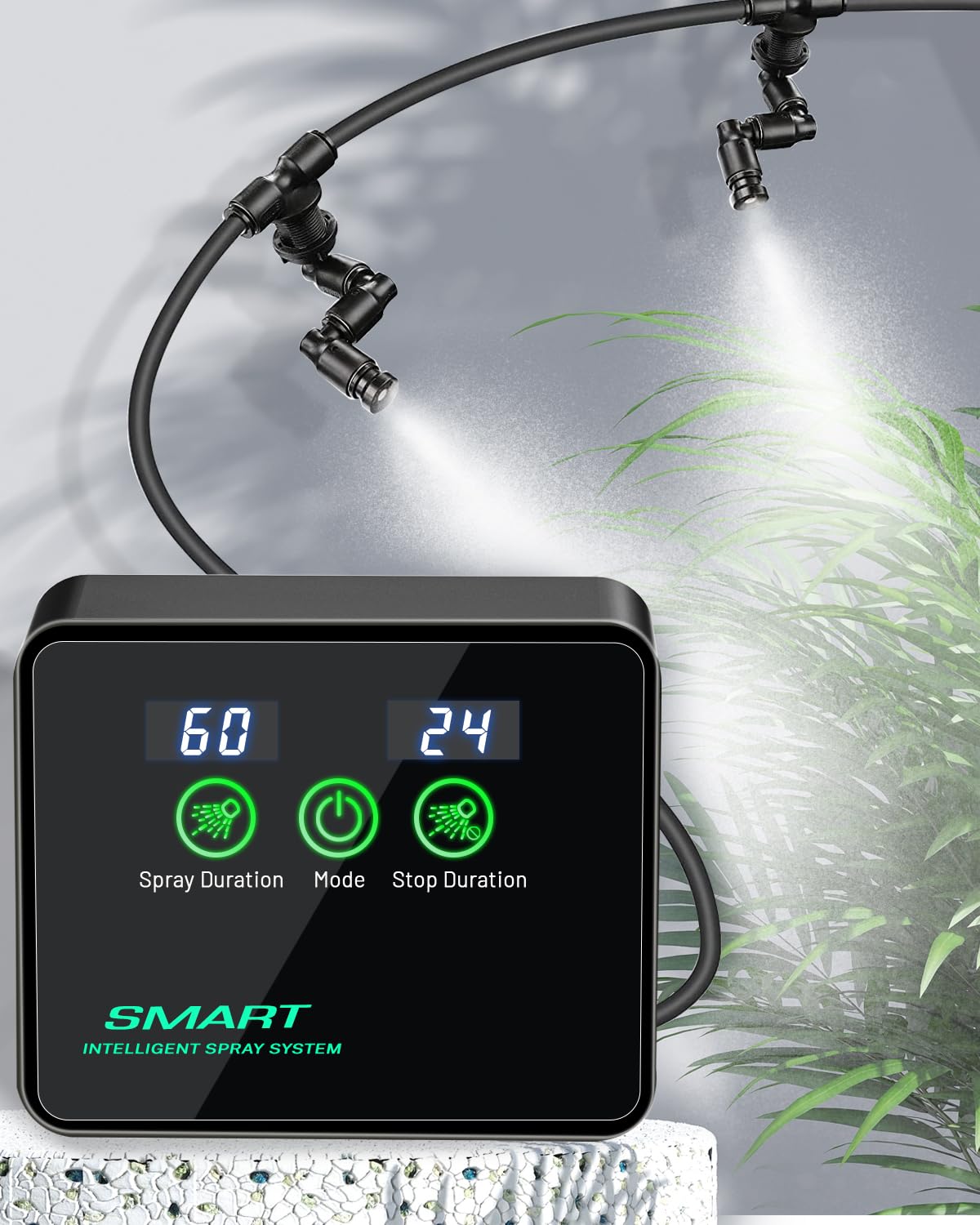 Ycxydr misting setup adapts to greenhouse and plant watering.