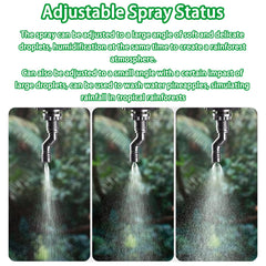 YCXydr quarter-inch misting nozzle detail highlighting adjustable size for precise humidity.
