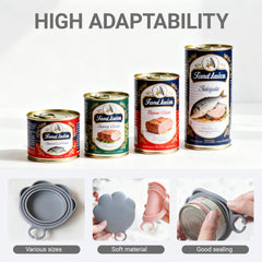 Ydeer pink-grey can lids in multiple sizes fit most standard pet cans.